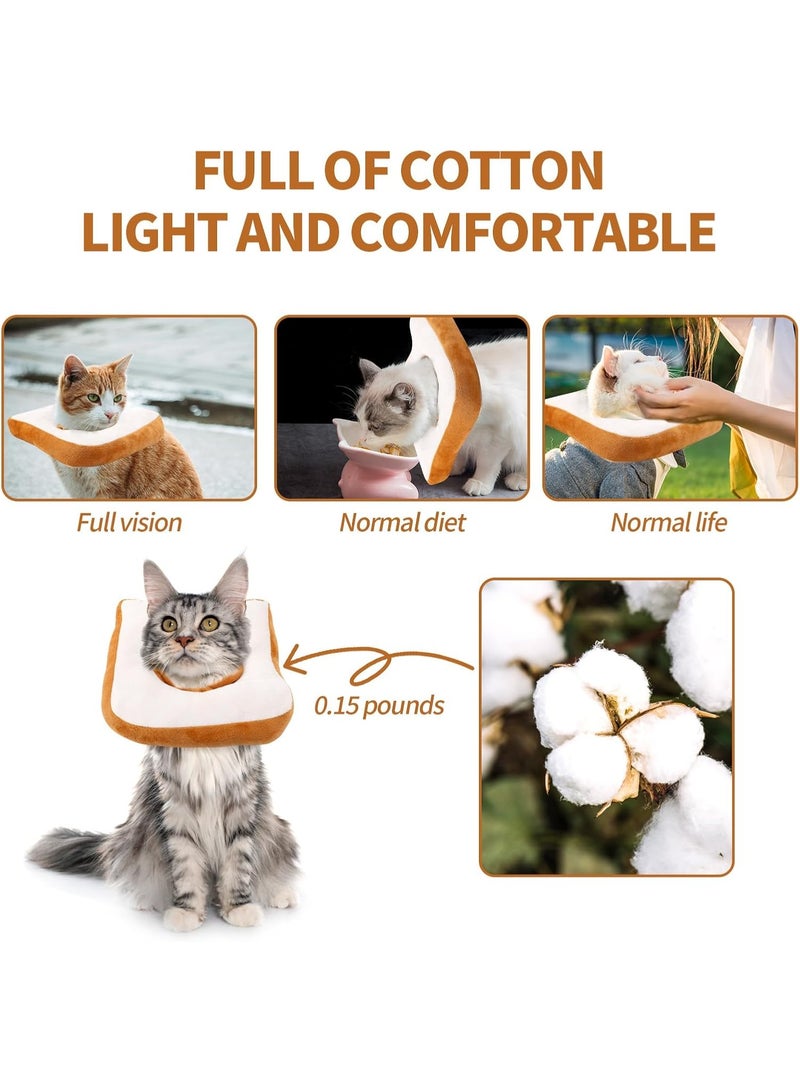 هوميفاي طوق قط قابل للتعديل، طوق استشفاء ناعم للقطط بعد الجراحة، طوق قط خفيف من القطن لمنع اللعق، طوق إليزابيثي للقطط/القطط الصغيرة/الكلاب الصغيرة - Image 3